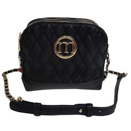 Torebka listonoszka Monnari czarna pikowana łańcuszek klasyczna