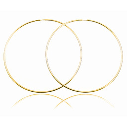 Eleganckie klasyczne pozłacane srebrne kolczyki gładkie duże koła