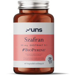 SZAFRAN + BIOPERINE Suplementy diety, 60 vege kaps.