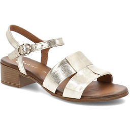 Armodo Złote Sandały Stylowe Obuwie Damskie Na Obcasie