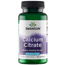 Swanson Cytrynian wapnia 200mg 60 kaps