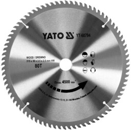 Yato TARCZA WIDIOWA DO DREWNA 315X80TX30 YT-60794