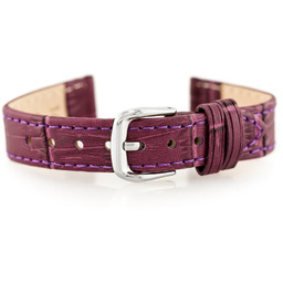 Pasek skórzany do zegarka W41 - fioletowy -