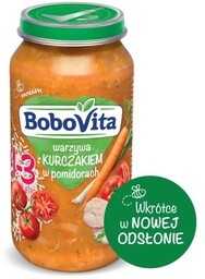 BoboVita Warzywa z kurczakiem w pomidorach po 12