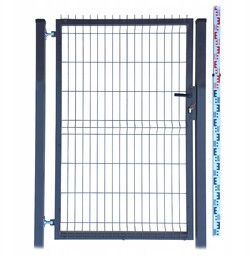 Furtka 150cm antracyt grafit Panelowa dwa Słupki RAL7016