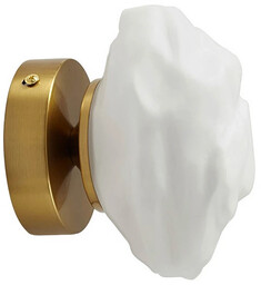 Lindby - Piatra Lampa Ścienna Opalizowany/Mosiądz