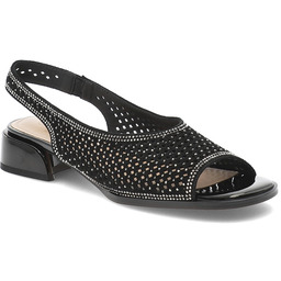 S.Barski Sandały damskie, skóra naturalna ażurowa cholewka fason