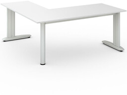 Biurko PRIMO FLEXIBLE 1800 x 1800 mm, biały