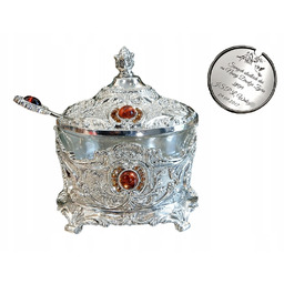 Cukiernica W Orientalnym Stylu Posrebrzana Dla Mamy Babci