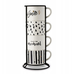 Komplet kubków na stojaku Home Design 300 ml