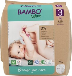 Pieluszki dla dzieci Bambo Nature 3 Paper Bag