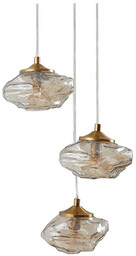Lampa Wisząca Lindby, Piatra, ściemnialny, transparentny, salon, szkło,
