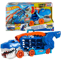 Hot Wheels City Transporter T-rex Zestaw Duży Pojazd
