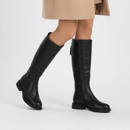 S.Barski Czarne Kozaki Wygodne Obuwie Damskie