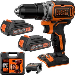 Wiertarko wkrętarka bezszczotkowa 18V 52Nm 2x1,5Ah ład Black