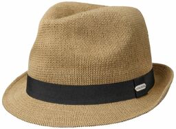 Bardolino Cotton Trilby Hat by Chillouts, beżowy, cm