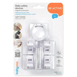 Babyono Zabezpieczenia do mebli, magnetyczna blokada szafek