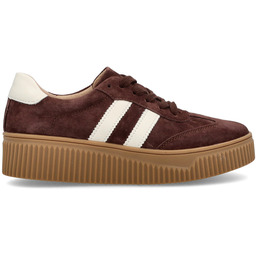 Sneakersy ze skóry naturalnej - FILIPPO DP6776/26 BRĄZOWE