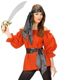 Koszula damska czerwona piratki piraci-XL