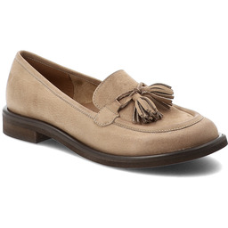 Armodo Mokasyny beżowe, z miękką cholewką i dekoracyjnymi