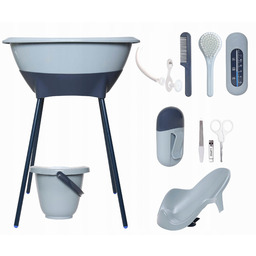 Zestaw Kąpielowy Wanienka 8 Elementów Iron Blue Luma