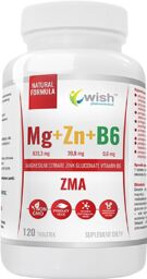 Wish Mg + Zn + B6 ZMA, magnez,