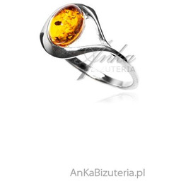 ankabizuteria.pl Pierścionek srebrny z bursztynem