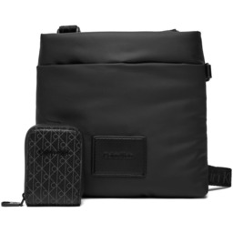 Saszetka Calvin Klein Puffer Utility Flatpack LV04D3224G Czarny