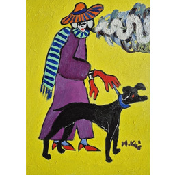 Pakamera Obraz ręcznie malowany kolorowy obraz dymek