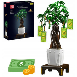 Drzewko Szczęścia Klocki Puzzle Kwiaty W Doniczce 3D
