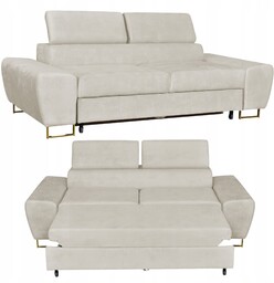 Sofa kanapa Bosso salon Family meble beżowa welur