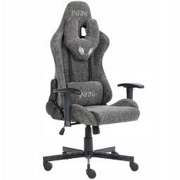 Fotel Gamingowy z tkaniny Infini Luxor Dark Gray