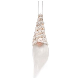 CHRISTMAS DECORATION Zawieszka Mikołaj 11 cm Biały