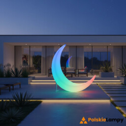 Lampa ogrodowa dekoracyjna księżyc MOON XL LED RGBW