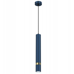 Lampa Sufitowa Joker Niebieski Złoty Tuba 1xGU10 8x90cm