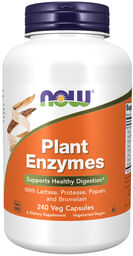 Now Foods Plant Enzymes, enzymy roślinne, 240 kapsułek