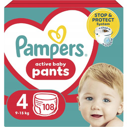 Pampers Pants 4 (9-15kg) 108 szt. Stop&Protect Pieluchomajtki