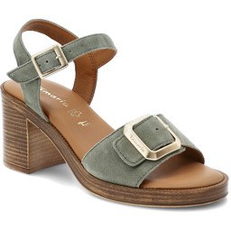 Tamaris Sandały damskie, skóra naturalna zamszowa regulowane paski