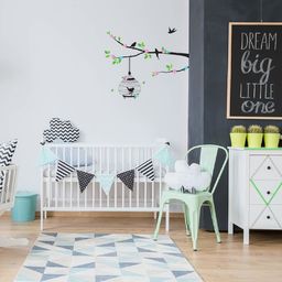 Ambiance-Live Tatuaż ścienny kwitnące drzewo i ptaki