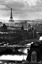 Paryż Panorama Miasta Wieża Eiffla - plakat