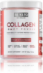 BeKeto Keto Kolagen z Olejem MCT, Świeża Truskawka