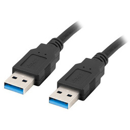 Lanberg kabel USB-A 3.0 M/M 1m czarny
