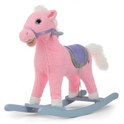 MILLY MALLY Koń na biegunach Łatek Różowy