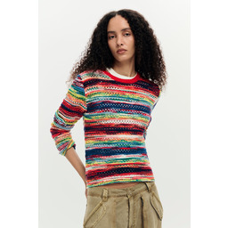 Desigual Wielokolorowy melanżowy sweter