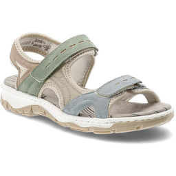 Rieker Sandały damskie, cholewka ze skóry ekologicznej