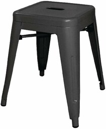 Bolero Niski taboret Bistro stalowy, (h)460mm, (4 szt.),