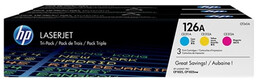 Tonery oryginalne HP 126A [CF341A] [CMY] [Trzypak]