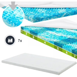MATERAC NAWIERZCHNIOWY 90x200 7CM ORTOPEDYCZNY TOPPER 7 STREF