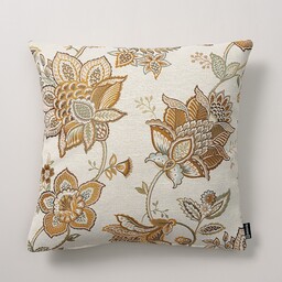 Poszewka Kinga na poduszkę, beżowe kwiaty, 50 x