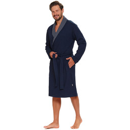 Granatowy męski szlafrok doctor nap -xl